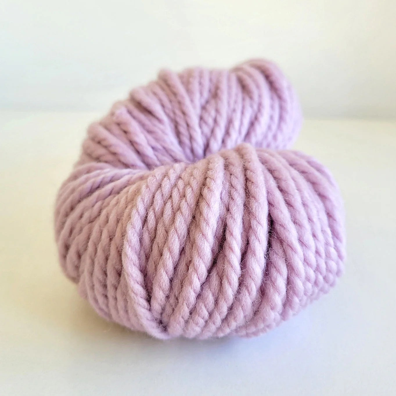 Woolly Yarns Super Woolly in colourway La La Lilac – 14ply+ weight wool yarn