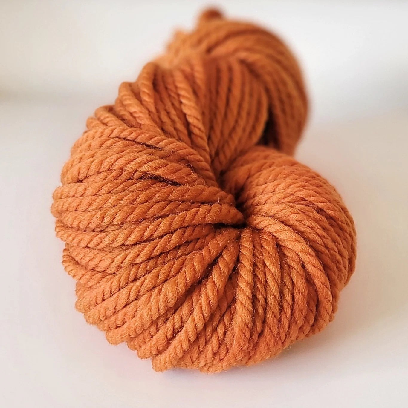Woolly Yarns Super Woolly in colourway Punkin – 14ply+ weight wool yarn