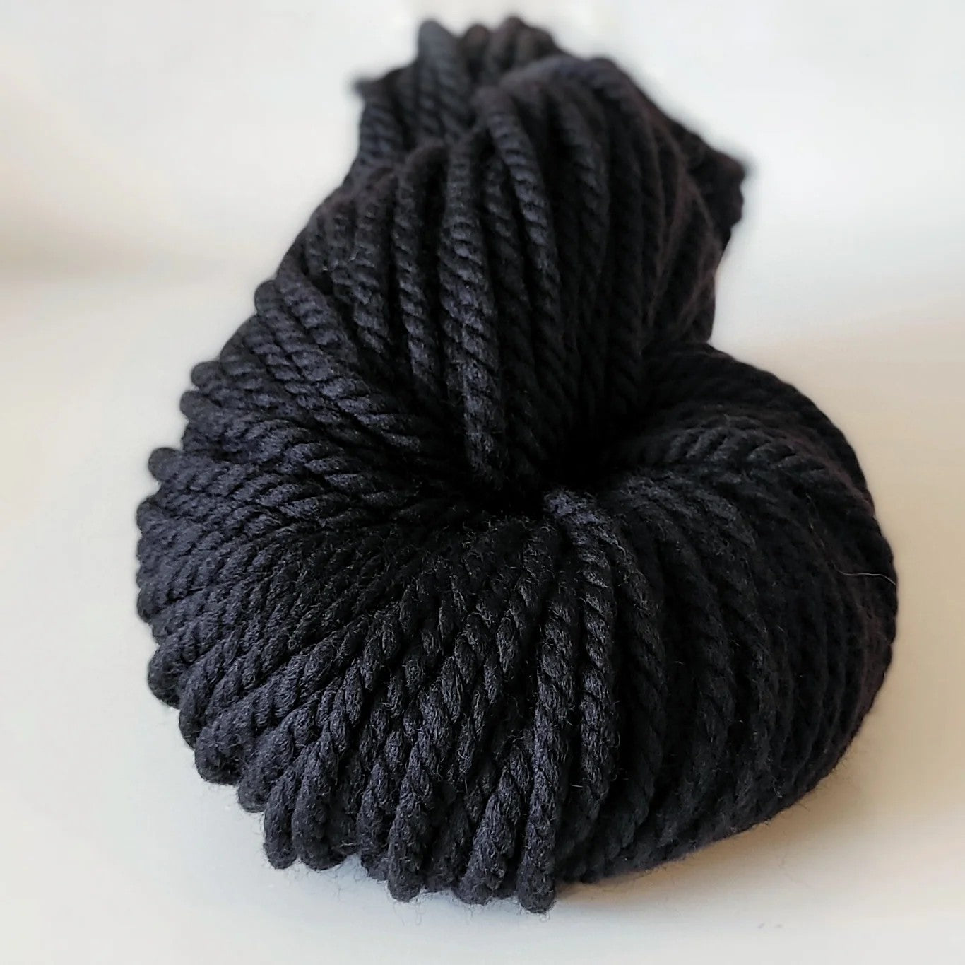 Woolly Yarns Super Woolly in colourway Noir – 14ply+ weight wool yarn