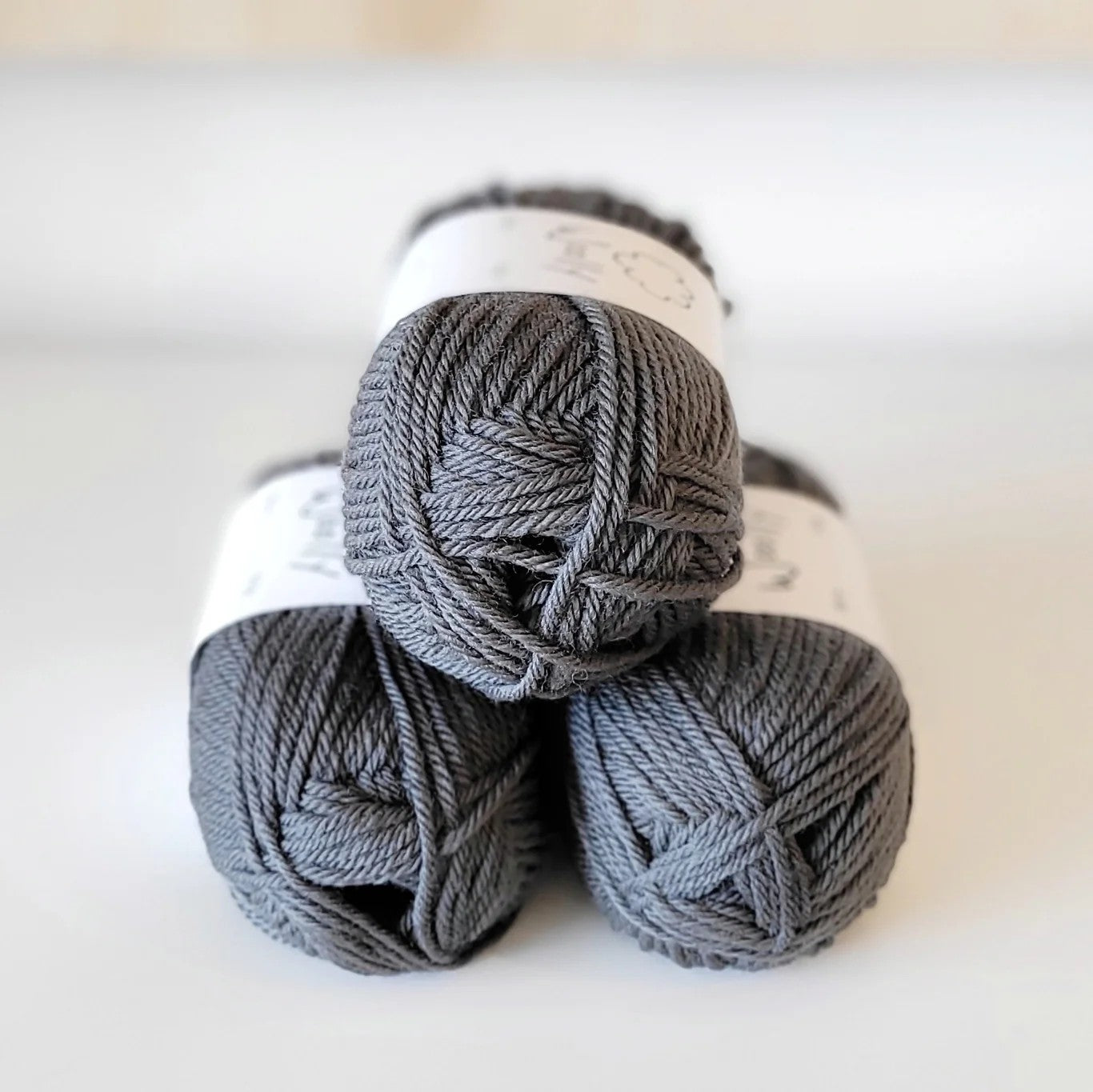 Woolly Yarns Woolly 8ply in colourway Mr Wolf – 8ply weight wool yarn