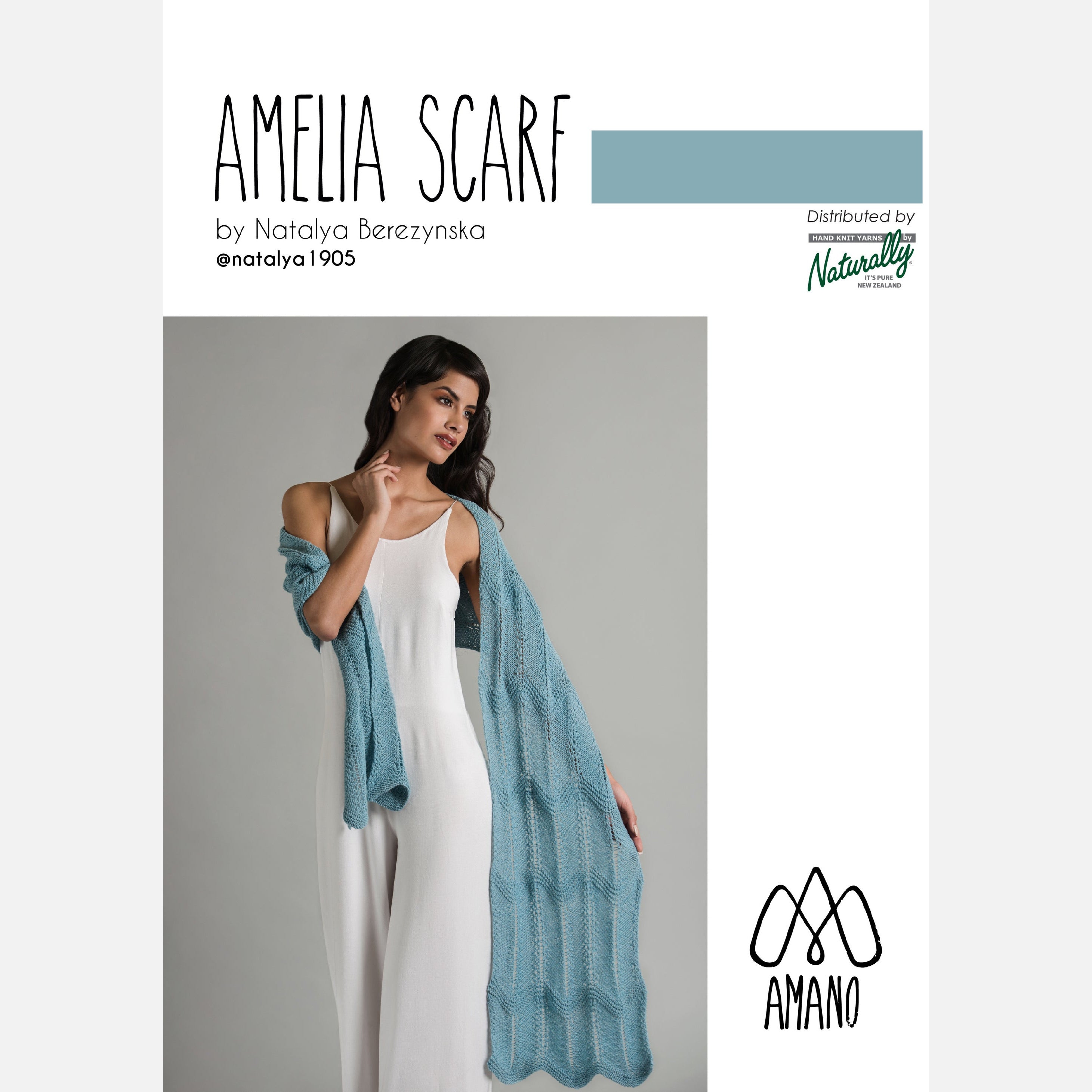 Amelia Scarf in Chaski 4ply Pattern by Amano