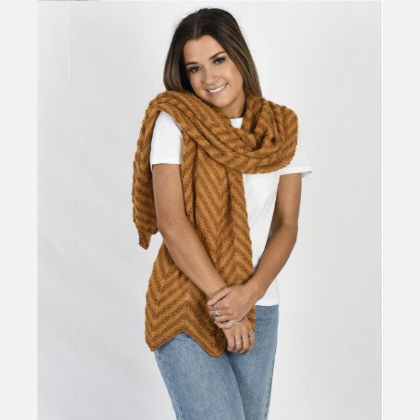 Indiecita Suri Silk Chevron Wrap Pattern 2126 by Alpaca Yarns NZ