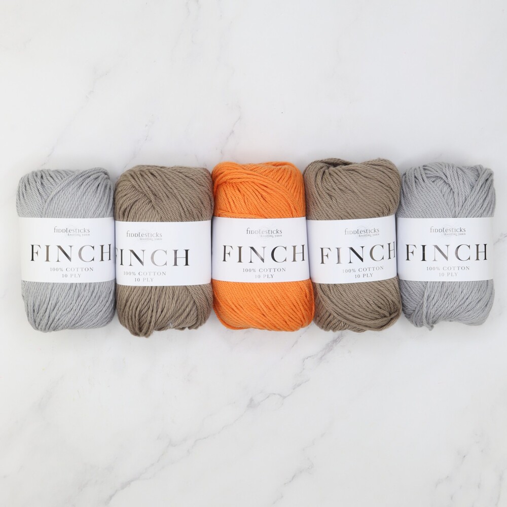 Triss Baby Blanket in Finch Mandarin Fiddlesticks