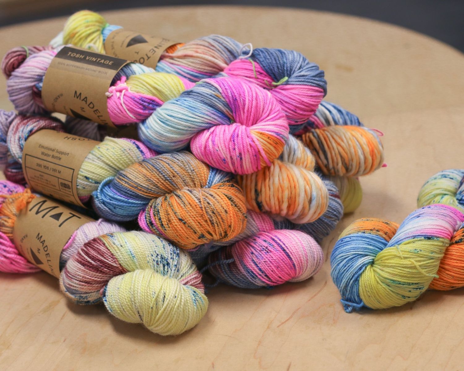 Madelinetosh Hue of the Moment July 2024: Emotional Support Water Bottle
