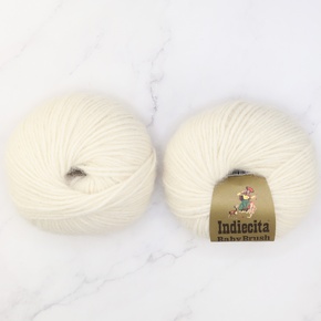 Baby Brushed Alpaca Throw yarn kit: Undyed Cream 100
