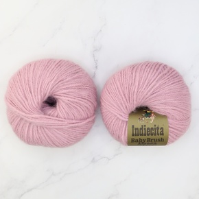 Baby Brushed Alpaca Throw yarn kit: Dusky Pink 14674