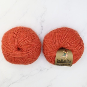 Baby Brushed Alpaca Throw yarn kit: Burnt Orange 707