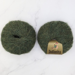Baby Brushed Alpaca Throw yarn kit: Deep Green Melange 2222