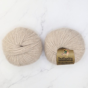 Baby Brushed Alpaca Throw yarn kit: Beige 280