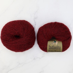 Baby Brushed Alpaca Throw yarn kit: Red Melange 620