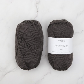 Alpaca Yarns Cable Booties and Hat Kit with Peppin 8: Large 828 Rock 