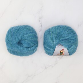 Indiecita Baby Suri Silk Brushed Handpaints: 747 Aqua Blue Multi 