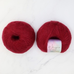 Alpaca Yarns Whisper DK: 052 Deep Red
