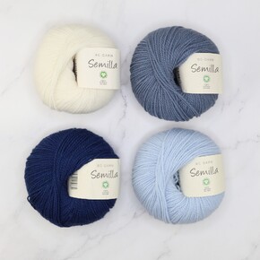 Drawing Sweater Set in Semilla: Denim