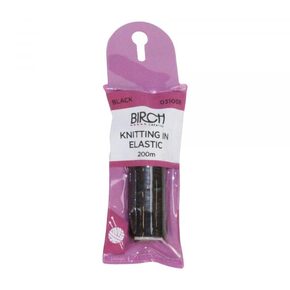 Birch Knitting in Elastic: Black