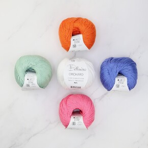 Bobble Lines Baby Blanket Set in Orchard: Secret Garden