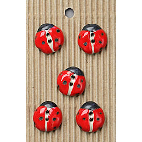 Incomparable Buttons L006 Ladybird Buttons