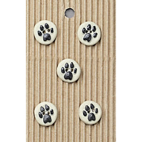 Incomparable Buttons L055 Paw Print