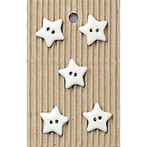 Incomparable Buttons L235 White Star