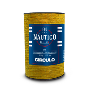 Circulo Premium Nautico Yarn 5mm Glitter: Gold 7854