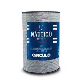 Circulo Premium Nautico Yarn 5mm Glitter: Silver 8261