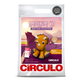 Circulo Amigurumi Kit: Baby Dino - Baby Triceratops