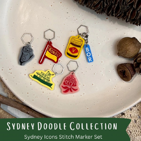 Sydney Doodles Stitch Markers Set