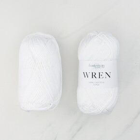 Texyarns Adsley Blanket Kit in Wren: 002 White