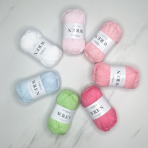Baby Blanket Kit Knit/Crochet - Cotton: 8ply Cottagecore