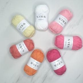 Baby Blanket Kit Knit/Crochet - Cotton: 8ply Creamsicle