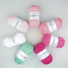 Baby Blanket Kit Knit/Crochet - Cotton: 8ply Petal
