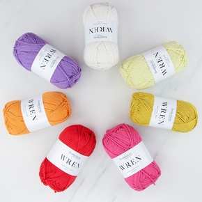 Baby Blanket Kit Knit/Crochet - Cotton: 8ply Red Canna