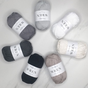 Baby Blanket Kit Knit/Crochet - Cotton: 8ply Stormclouds