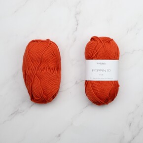 Texyarns Cliveden Blanket Kit in Peppin 10: 1010 Burnt Orange + Fringe