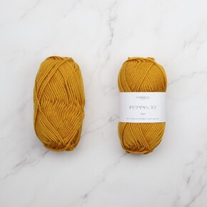 Texyarns Cliveden Blanket Kit in Peppin 10: 1022 Mustard + Fringe