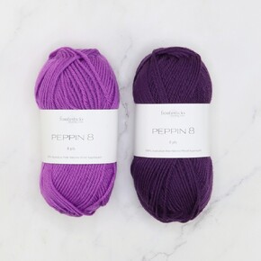 Gidday Cardigan Set in Peppin 8: Grape, size newborn