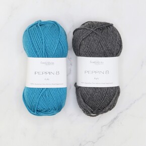 Gidday Cardigan Set in Peppin 8: Turquoise, size newborn