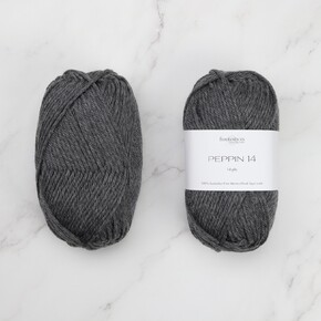 Texyarns Longleat Blanket Kit in Peppin 14: 1411 Charcoal Melange