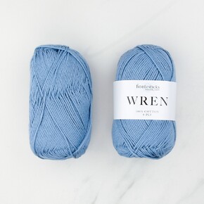Norwegian Fir Top Down Cardigan Set in Wren: Denim, size 0-3 months