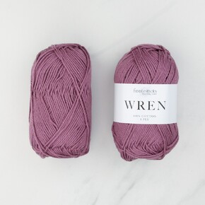 Norwegian Fir Top Down Cardigan Set in Wren: Mulberry, size 0-3 months