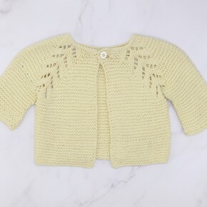 Norwegian Fir Top Down Cardigan Set in Wren