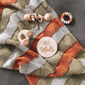 Triss Baby Blanket Set in Finch