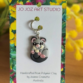 Jo Joz Art Studio Australian Animals Stitch Marker: Brushtail Possum