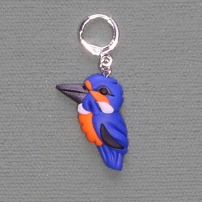 Jo Joz Art Studio Australian Birds Stitch Markers: Azure Kingfisher
