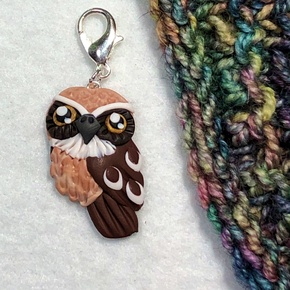 Jo Joz Art Studio Australian Birds Stitch Markers: Boobook Owl