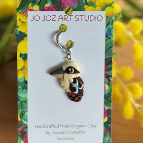 Jo Joz Art Studio Australian Birds Stitch Markers: Kookaburra