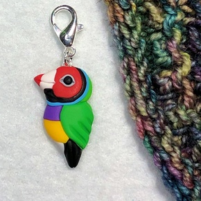 Jo Joz Art Studio Australian Birds Stitch Markers: Red Face Gouldian Finch