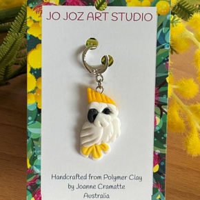 Jo Joz Art Studio Australian Birds Stitch Markers: White Cockatoo