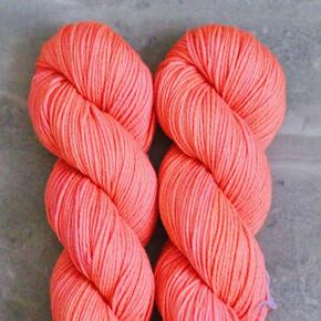 Madelinetosh Wool & Cotton: 0170 Neon Peach DYED TO ORDER 30/05/2025