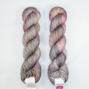 Wavy Waltz Shawl Set in Yummy 2-Ply: Ghoul Skool